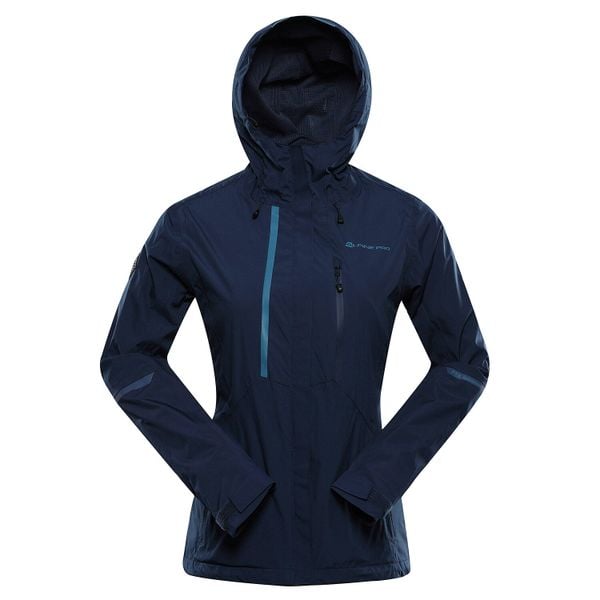 Kurtka turystyczna damska Alpine Pro Norema 2 wodoodporna. Niebieskie kurtki Alpine Pro, xl, bez wzorów, bez kaptura. Za 412,55 zł.