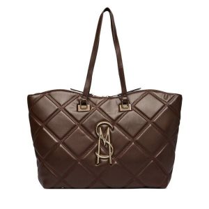 Torebka Steve Madden. Brązowe shopper bag Steve Madden, bez wzorów, bez dodatków. Za 559,99 zł.