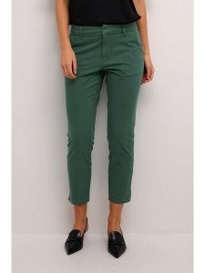 Kaffe Spodnie chino "Amette" w kolorze zielonym rozmiar: 36. Zielone chinosy Kaffe, bez wzorów. Za 70,24 zł.