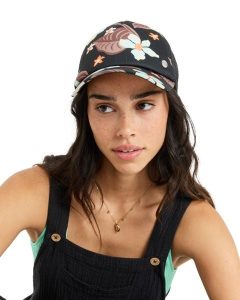 Czapka Trucker dla Kobiety BEAUTIFUL MORNING Czarny. Czarne czapki Roxy, bez wzorów, z materiału. Za 129,99 zł.