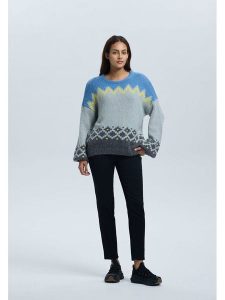 LUHTA Sweter "Heikka" w kolorze błękitno-niebieskim rozmiar: XXL. Niebieskie swetry oversize Luhta, xxl, bez wzorów, z wełny, bez ramiączek. Za 456,87 zł.