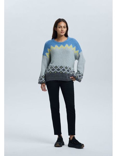 LUHTA Sweter "Heikka" w kolorze błękitno-niebieskim rozmiar: XXL. Niebieskie swetry oversize Luhta, xxl, bez wzorów, z wełny, bez ramiączek. Za 321,97 zł.