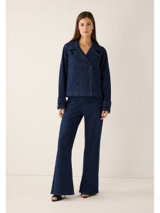 More & More Kurtka dżinsowa w kolorze granatowym rozmiar: 42. Niebieskie kurtki More & More, bez wzorów, bez kaptura. Za 320,63 zł.