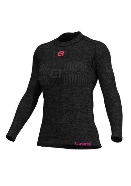 Koszulka termoaktywna damska Alé Cycling Seamless Wool. Czarne koszule nocne Ale Cycling, bez wzorów, z elastanu, bez ramiączek. Za 253,99 zł.