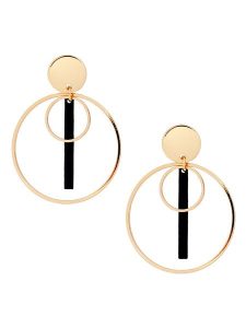 TATUUM Pozłacane kolczyki-wkrętki rozmiar: onesize. Czarne kolczyki Tatuum, metalowe. Za 34,95 zł.