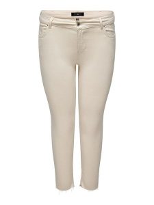 Carmakoma Dżinsy - Skinny fit - w kolorze beżowym rozmiar: 54/L30. Brązowe jeansy Carmakoma, z aplikacjami, ze skóry. Za 41,69 zł.