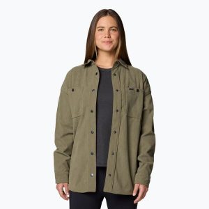 Koszula damska Columbia Blue Point Creek Corduro. Zielone koszule Columbia, bez wzorów, bez kołnierzyka, bez ramiączek. Za 269,99 zł.