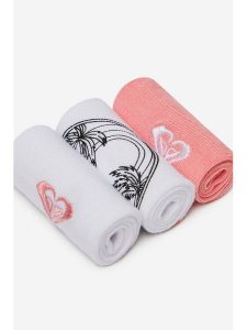 Roxy Skarpety długie AS_ROXY_05W_SS25 (3-PACK) Różowy. Czerwone skarpetki Roxy, bez wzorów, z bawełny. Za 39,99 zł.