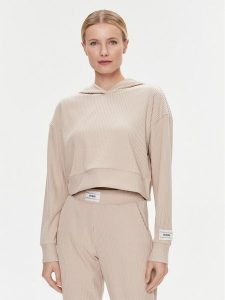 Guess Bluza Aislin V4RQ00 KC2T0 Brązowy Regular Fit. Brązowe bluzy Guess, xl, z aplikacjami, z syntetyku, bez kaptura. Za 219,99 zł.