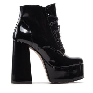 Trzewiki Rage Age. Czarne botki Rage Age, bez wzorów, bez obcasa, na słupku, bez zapięcia. Za 519,99 zł.