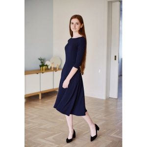Sukienka Galatea granatowa 32 niebieski. Sukienki marki Marie Zélie. W wyprzedaży za 277,90 zł.