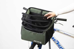 Kosz rowerowy i plecak dla psa, kota PETRIVE BikeOn green do 7 kg. Zielone plecaki PETRIVE. Za 299,00 zł.