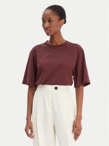 BOSS T-Shirt Enismall 50523256 Brązowy Oversize. Brązowe t-shirty Boss, l, bez wzorów, z bawełny, bez kołnierzyka, bez ramiączek. Za 279,99 zł.