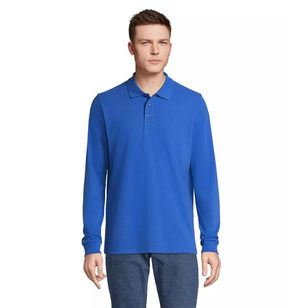 Koszulka polo z długim rękawem Sol's Prime. Niebieskie bluzki SOL'S, s, bez wzorów, eleganckie, bez kołnierzyka, bez ramiączek. Za 147,50 zł.