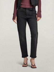 G-Star Dżinsy "Virjinya " - Slim fit - w kolorze czarnym rozmiar: W29/L34. Czarne jeansy G-Star, z aplikacjami. Za 171,28 zł.