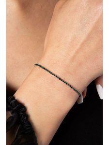 Lodie Silver Bransoletka z cyrkoniami rozmiar: onesize. Szare bransoletki Lodie Silver, z cyrkonią, metalowe. Za 35,45 zł.