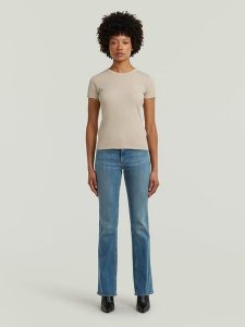 G-Star Dżinsy - Bootcut fit - w kolorze niebieskim rozmiar: W32/L34. Niebieskie jeansy G-Star, z aplikacjami, ze skóry, z podwyższonym stanem. Za 236,61 zł.