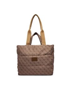 Guess Torba do wózka H6YZ20 W2776 Brązowy. Brązowe torebki klasyczne Guess, z aplikacjami, z materiału, bez dodatków. Za 394,99 zł.