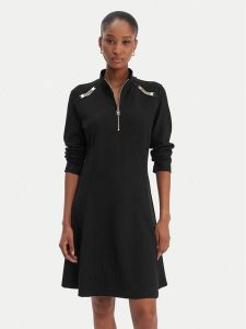 Liu Jo Sport Sukienka codzienna TA6019 JS182 Czarny Regular Fit. Czarne sukienki Liu Jo Sport, na co dzień, xs, bez wzorów, z wiskozy, sportowe, bez kołnierzyka, bez ramiączek, proste. Za 689,99 zł.