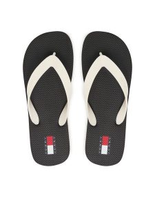 Tommy Jeans Japonki Tjw Logo Summer Sandal EN0EN02979 Czarny. Czarne klapki Tommy Jeans, bez wzorów, z jeansu, bez obcasa. Za 129,99 zł.