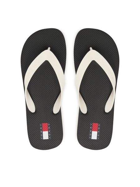 Tommy Jeans Japonki Tjw Logo Summer Sandal EN0EN02979 Czarny. Czarne klapki Tommy Jeans, bez wzorów, z jeansu, bez obcasa. Za 129,99 zł.