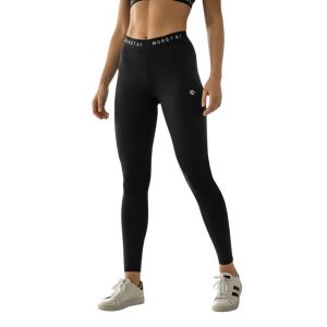 Legginsy treningowe damskie Morotai Premi Soft. Czarne legginsy MOROTAI, bez wzorów, z bawełny. W wyprzedaży za 82,00 zł.