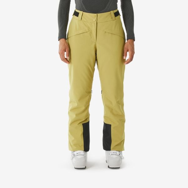 Spodnie narciarskie i snowboardowe damskie Quechua 500. Zielone spodnie sportowe WED'ZE, na zimę, m, bez wzorów, z materiału, narciarskie. Za 299,99 zł.