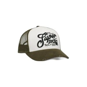 Czapka trucker siatka dla kobiet Superdry. Czarne czapki Superdry, bez wzorów, z meshu, eleganckie. Za 148,35 zł.