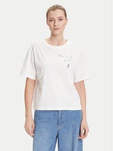 Weekend Max Mara T-Shirt Acline 2525976051 Biały Regular Fit. Białe t-shirty Weekend Max Mara, s, bez wzorów, z bawełny, bez kołnierzyka, bez ramiączek. Za 289,99 zł.