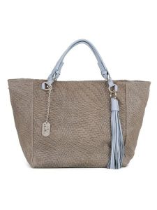 Anna Morellini Skórzany shopper bag "Solana" w kolorze szarobrązowym - 42 x 30 x 20 cm rozmiar: onesize. Brązowe shopper bag Anna Morellini, bez wzorów, z materiału, przez ramię, bez dodatków. Za 339,99 zł.