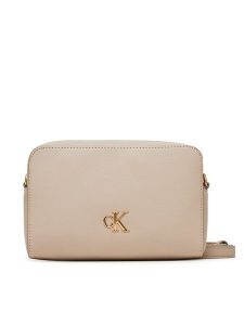 Calvin Klein Jeans Torebka Minimal Monogram Ew Camera Bag LV04K3162G Écru. Listonoszki Calvin Klein Jeans, bez wzorów, z jeansu, bez dodatków. Za 349,99 zł.