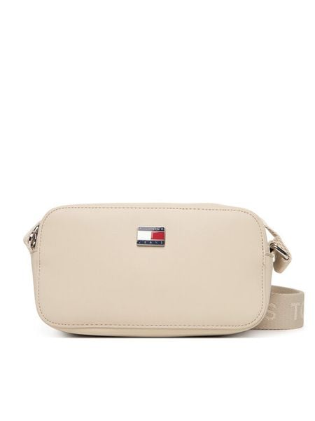 Tommy Jeans Torebka Tjw Daily Elevated Camera Bag AW0AW18065 Beżowy. Brązowe listonoszki Tommy Jeans, bez wzorów, z jeansu, bez dodatków. Za 217,99 zł.