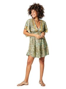 Ipanima Sukienka w kolorze pomarańczowo-oliwkowym rozmiar: 38/40. Brązowe sukienki Ipanima, na co dzień, bez wzorów, bez kołnierzyka, bez ramiączek, mini, proste. Za 78,99 zł.