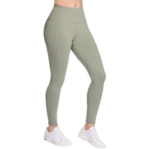 Rajstopy damskie Skechers GO WALK High Waisted Legging. Szare rajstopy i pończochy Skechers, bez wzorów, z nylonu. Za 390,00 zł.