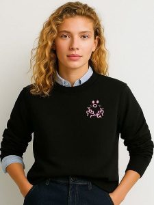 WOOOP Bluza w kolorze czarnym rozmiar: S. Czarne bluzy Wooop, s, bez wzorów, z bawełny, bez kaptura. Za 117,73 zł.