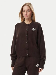 Adidas Kardigan Essentials IA4455 Brązowy ciemny Loose Fit. Brązowe kardigany ADIDAS, z syntetyku. Za 299,99 zł.
