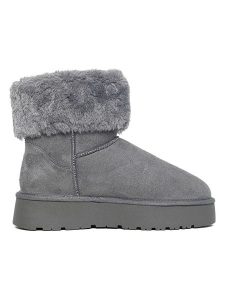 ISLAND BOOT Botki zimowe "Cinnamon" w kolorze szarym rozmiar: 39. Szare botki Island Boot, na zimę, bez wzorów, bez obcasa, na platformie, bez zapięcia. Za 165,99 zł.