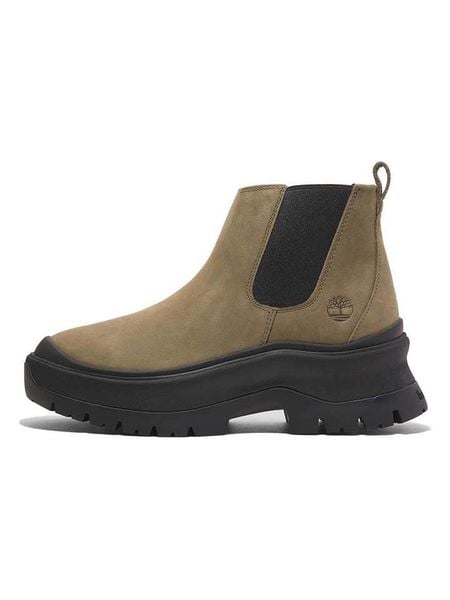 Timberland Skórzane sztyblety "Roxie Lane" w kolorze khaki rozmiar: 41,5. Brązowe botki Timberland, bez wzorów, bez zapięcia. Za 438,21 zł.