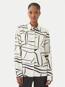 Tommy Hilfiger Koszula WW0WW49611 Beżowy jasny Regular Fit. Brązowe koszule TOMMY HILFIGER, bez wzorów, z wiskozy, bez kołnierzyka, bez ramiączek. Za 409,99 zł.