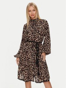 Replay Sukienka codzienna W9113 .000.74994 Brązowy Loose Fit. Brązowe sukienki Replay, na co dzień, xl, bez wzorów, z wiskozy, bez kołnierzyka, bez ramiączek, proste. Za 559,99 zł.