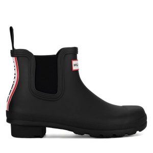 Kalosze Hunter. Czarne kalosze Hunter, bez wzorów. Za 499,99 zł.