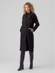 Vero Moda Płaszcz przejściowy Spencer 10267449 Czarny Regular Fit. Czarne płaszcze Vero Moda, m, bez wzorów, z syntetyku, bez kaptura. Za 319,99 zł.