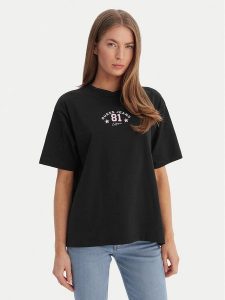 Guess T-Shirt W6RI20 K8HM0 Czarny Oversize. Czarne t-shirty Guess, xs, z aplikacjami, z bawełny, bez kołnierzyka, bez ramiączek. Za 159,99 zł.