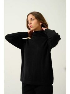 AUTHENTIC CASHMERE Kaszmirowy golf "Cheviot" w kolorze czarnym rozmiar: M. Czarne golfy AUTHENTIC CASHMERE, bez wzorów, z kaszmiru. Za 365,48 zł.