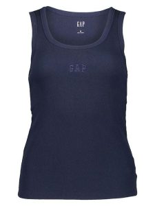 GAP Top w kolorze granatowym rozmiar: M. Niebieskie topy GAP, m, bez wzorów, bez kołnierzyka, bez ramiączek. Za 89,95 zł.