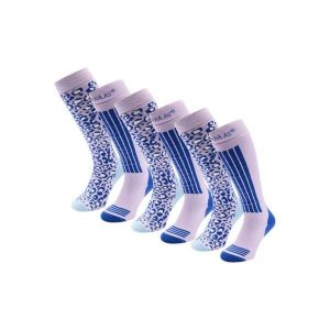 Skarpety narciarskie - Damskie - 6 par - Fioletowe. Fioletowe skarpetki POEDERBAAS, bez wzorów, z wełny. W wyprzedaży za 329,62 zł.