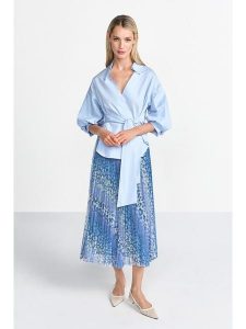 Rich & Royal Spódnica w kolorze niebieskim rozmiar: S. Niebieskie spódnice Rich & Royal, na co dzień, s, bez wzorów, midi. Za 228,92 zł.