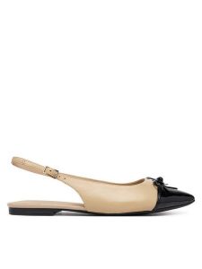 Caprice Baleriny 9-29401-46 Beżowy. Brązowe balerinki Caprice, bez wzorów, ze skóry, bez obcasa, bez zapięcia. Za 234,99 zł.