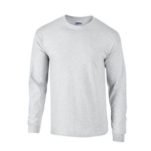 Koszulka Z Długim Rękawem Dla Dorosłych Unisex Ultra Cotton Blend. Fioletowe bluzki GILDAN, xl, bez wzorów, sportowe, bez kołnierzyka, bez ramiączek. Za 66,99 zł.