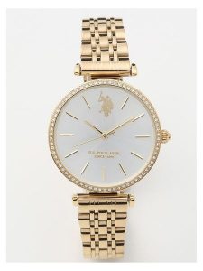 U.S. Polo Assn. Zegarek kwarcowy w kolorze złotym rozmiar: onesize. Żółte, analogowe zegarki U.S. Polo Assn. Za 252,99 zł.